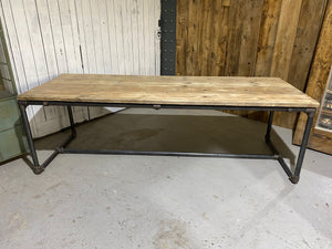 Industrial style Dining Table - seats 10