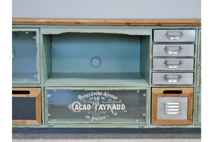 Large Industrial Vintage TV Cabinet