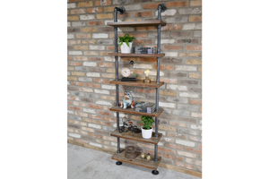 Tall Pipe Wall Shelves