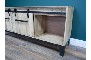 Brand new in! Modern Industrial Mango Wood TV Cabinet
