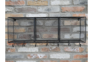 Industrial Shelf Unit with Hooks