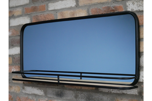 Industrial Mirror with Shelf - New in!