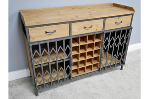 Modern Industrial Wine Cabinet