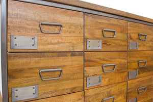 Industrial 18 Drawer Apothecary Chest Cabinet