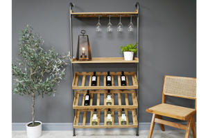 Industrial 'Lean-to' Wine Cabinet