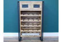 Brand new in! Modern Industrial Mango Wood Wine Cabinet