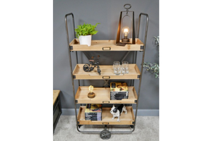 Industrial Style Bookcase Shelves