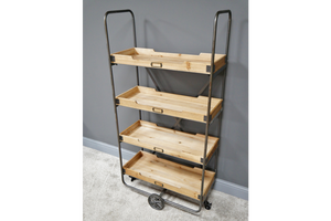 Industrial Style Bookcase Shelves
